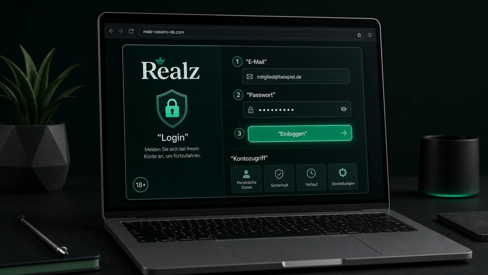 Realz Casino Login Schritt für Schritt erklärt