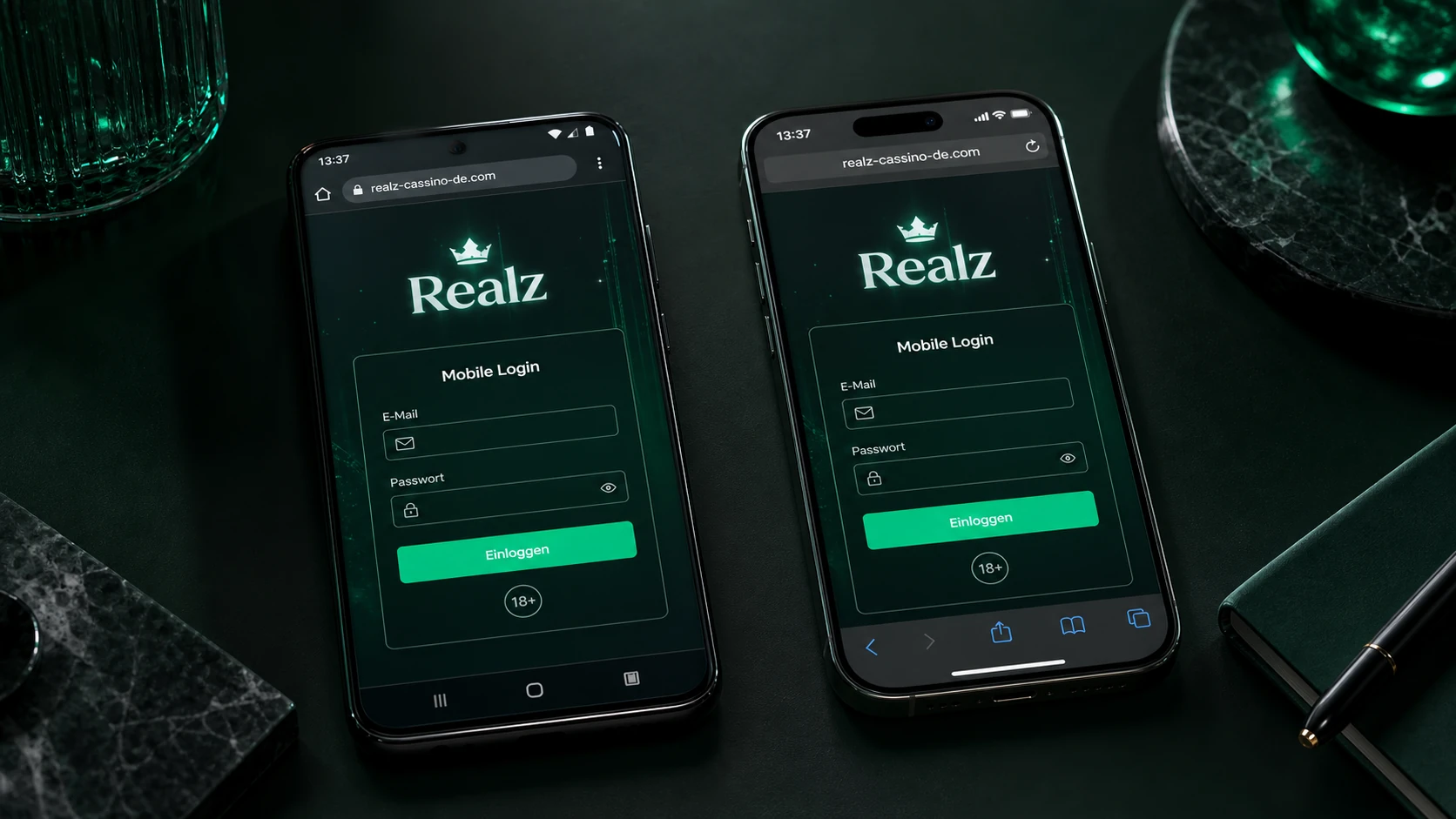 Realz Casino Mobile Login auf Android und iOS