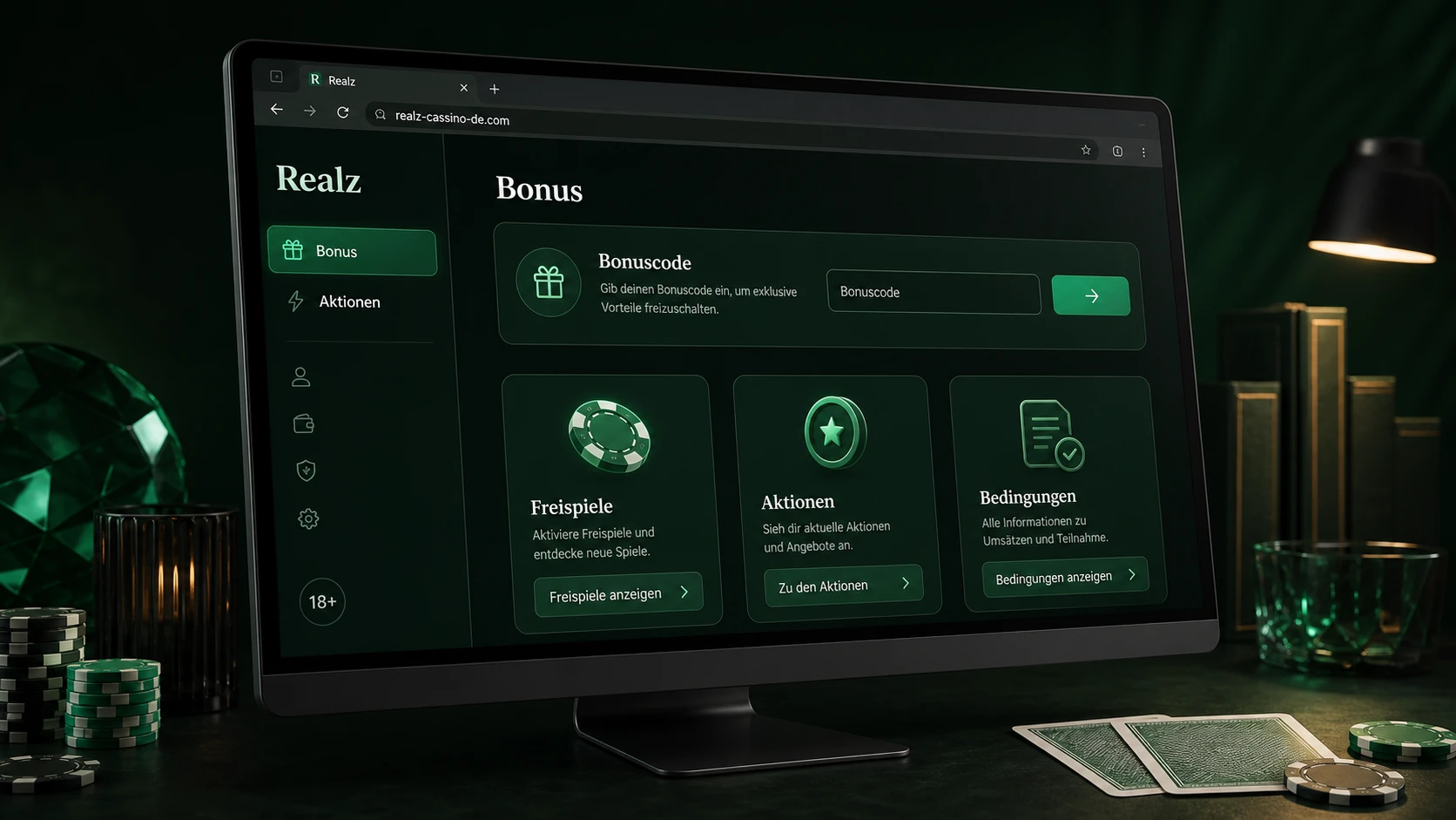 Realz Casino Bonus und aktuelle Aktionen