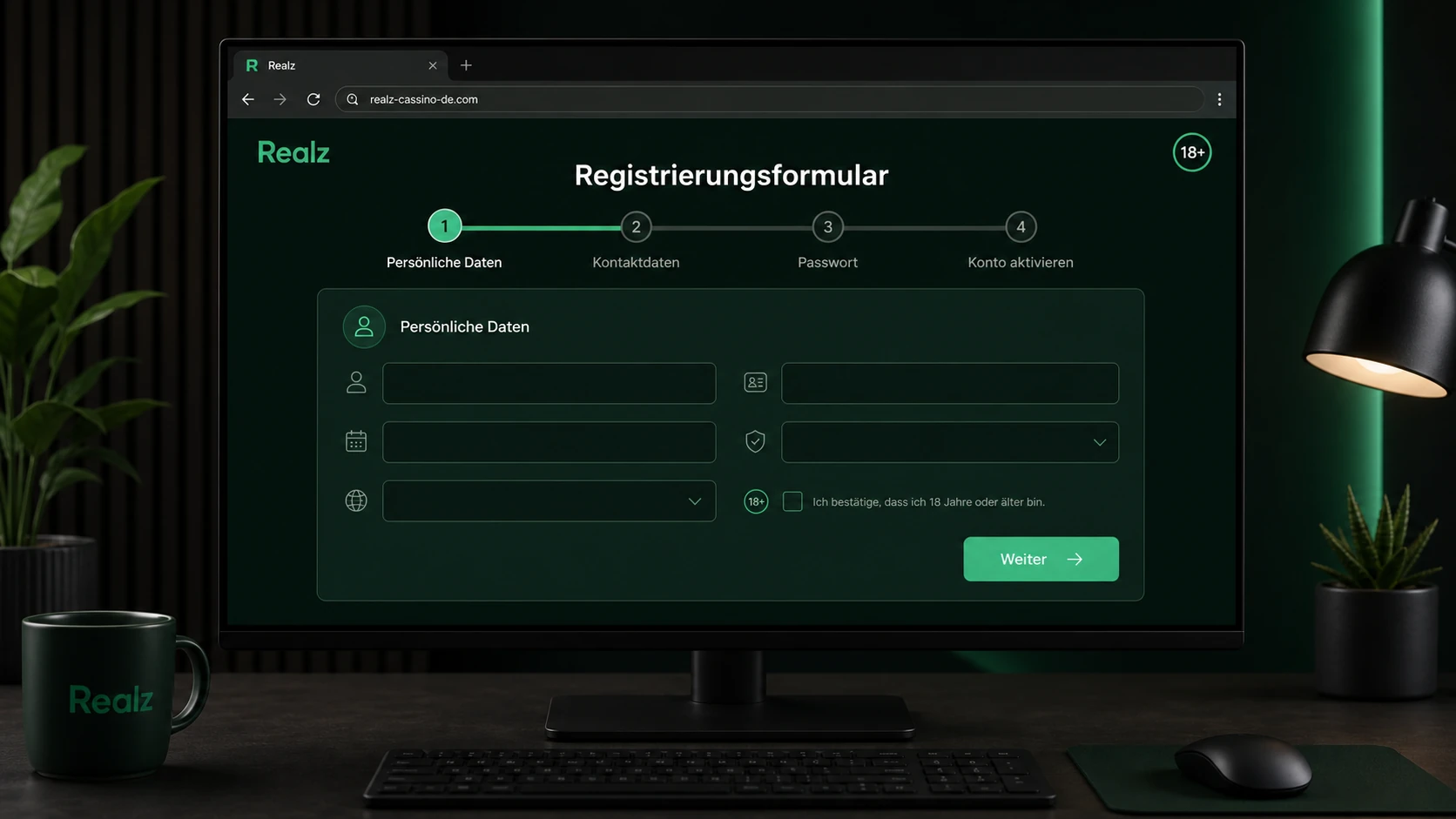 So läuft die Realz Casino Registrierung ab